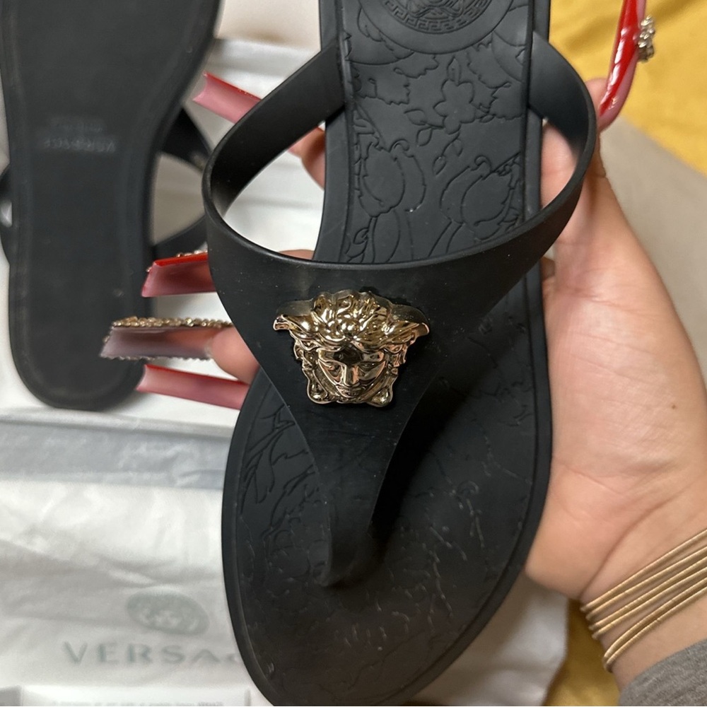 Versace Black Medusa Sandals